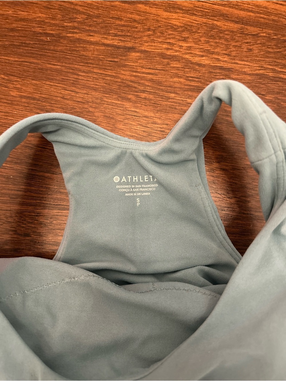 Athleta Sage Green Racerback Crop Tank - Picture 2 of 3